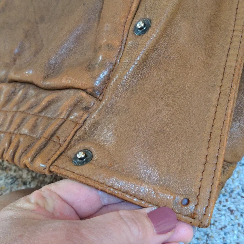 Vintage Leather Coat Jacket
